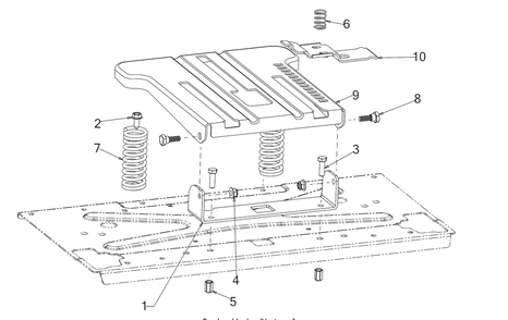Seat Adjustment Diagram and Parts List for RZT-L54KH (17CRCACA010)(2018) Cub Cadet Lawn Tractor